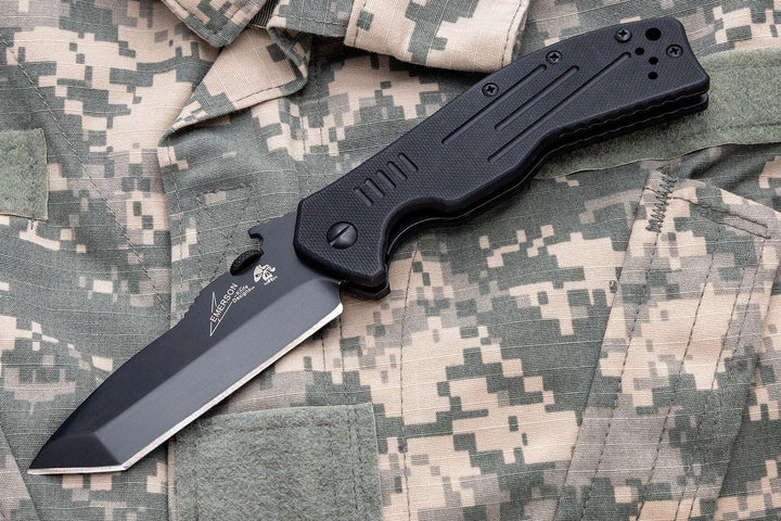 Kershaw Emerson CQC-8K Linerlock Black G10 Tanto 8Cr14MoV - Knives.mx