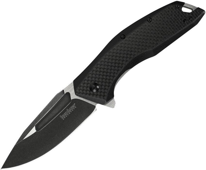 Kershaw Flourish Linerlock A/O Black G10 w CF SW 8Cr13MoV - Knives.mx