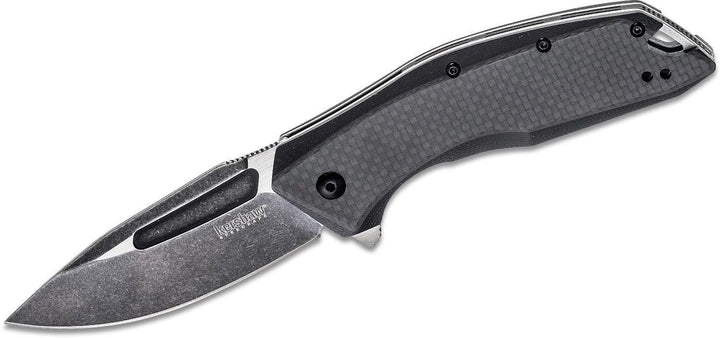 Kershaw Flourish Linerlock A/O Black G10 w CF SW 8Cr13MoV - Knives.mx