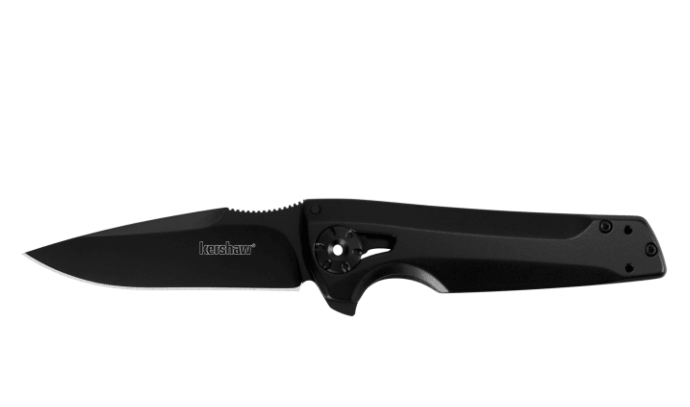 Kershaw Flythrough Framelock Black Oxide KVT Ball Bearing - Knives.mx