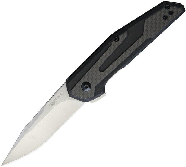 Kershaw Fraxion Linerlock Black G10 w CF Satin - Knives.mx