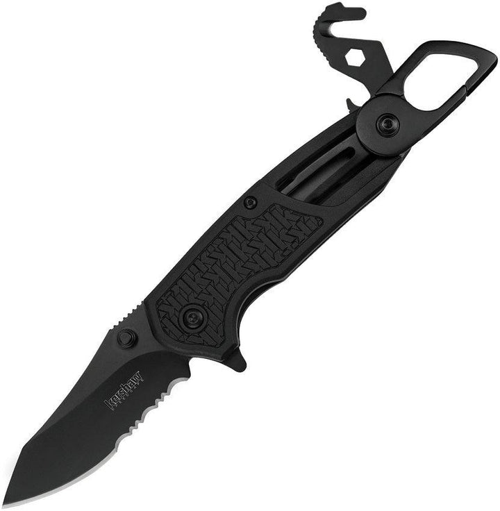 Kershaw Funxion EMT Linerlock A/O GFN Black Oxide Serrated 8Cr13MoV - Knives.mx