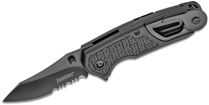 Kershaw Funxion EMT Linerlock A/O GFN Black Oxide Serrated 8Cr13MoV - Knives.mx