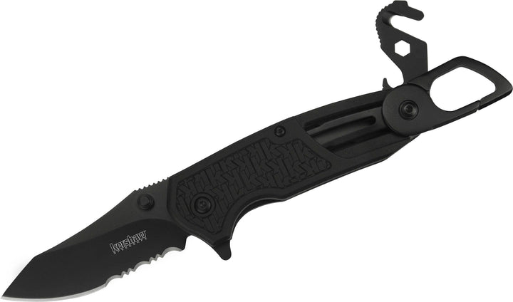 Kershaw Funxion EMT Linerlock A/O GFN Black Oxide Serrated 8Cr13MoV - Knives.mx