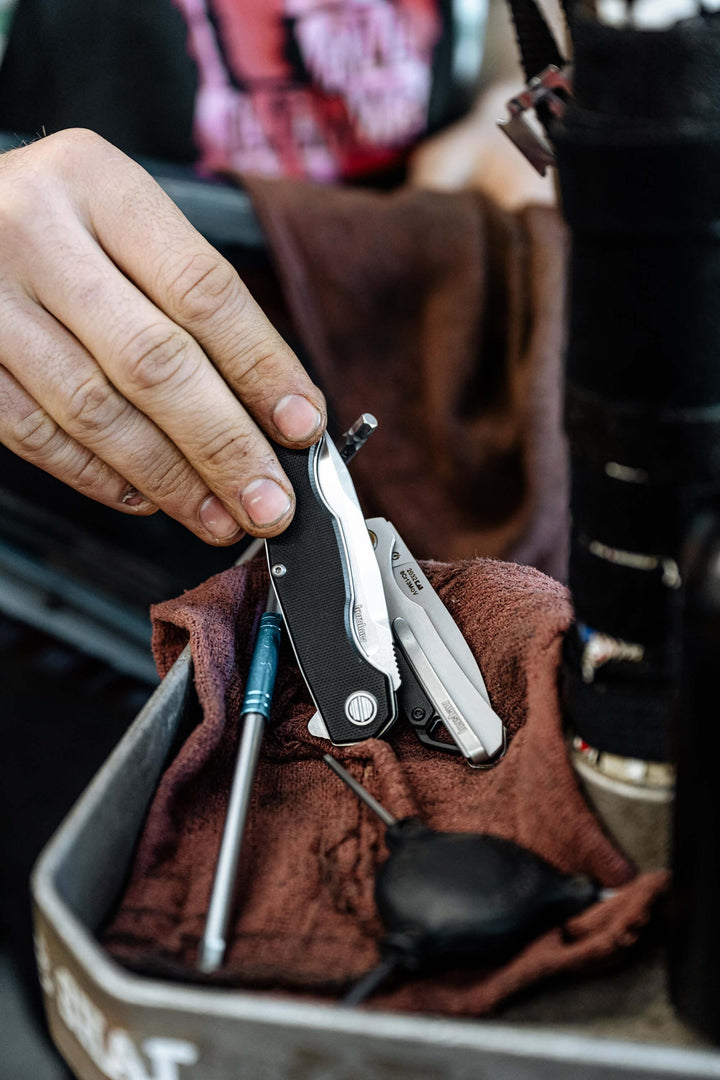 Kershaw Inception KVT Black G10 Stonewashed Clip Point D2 - Knives.mx