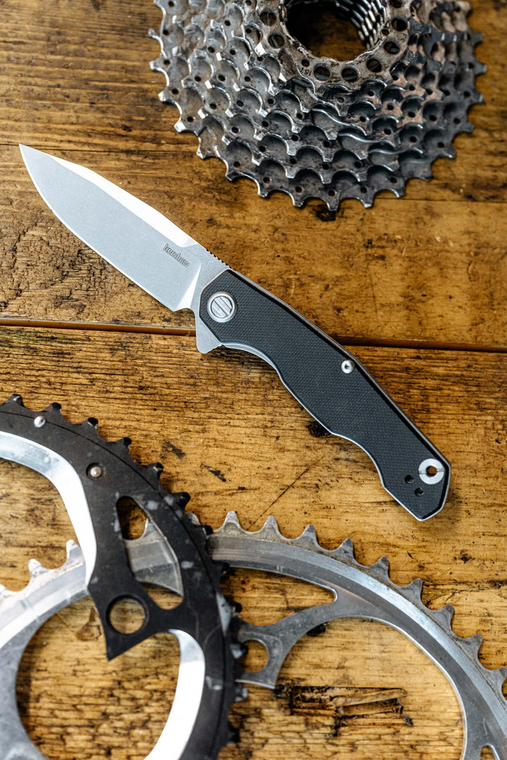 Kershaw Inception KVT Black G10 Stonewashed Clip Point D2 - Knives.mx