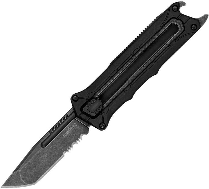 Kershaw Interstellar Slide Button Lock Black GFN BlackWash 8Cr13MoV - Knives.mx