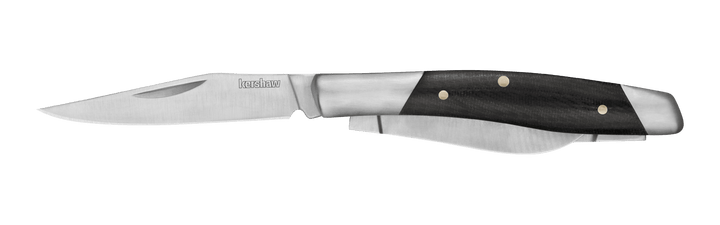 Kershaw Iredale Polished Micarta Steel Bolsters w brass liners Satin 7Cr17MoV - Knives.mx