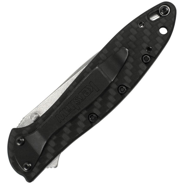 Kershaw Leek Framelock A/O Carbon Fiber Plain Stonewashed CPM 154 - Knives.mx