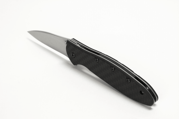 Kershaw Leek Framelock A/O Carbon Fiber Plain Stonewashed CPM 154 - Knives.mx