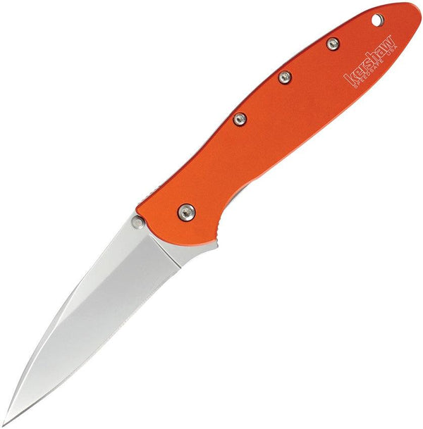 Kershaw Leek Linerlock A/O Orange Aluminum Bead Blasted Sandvik 14C28N - Knives.mx