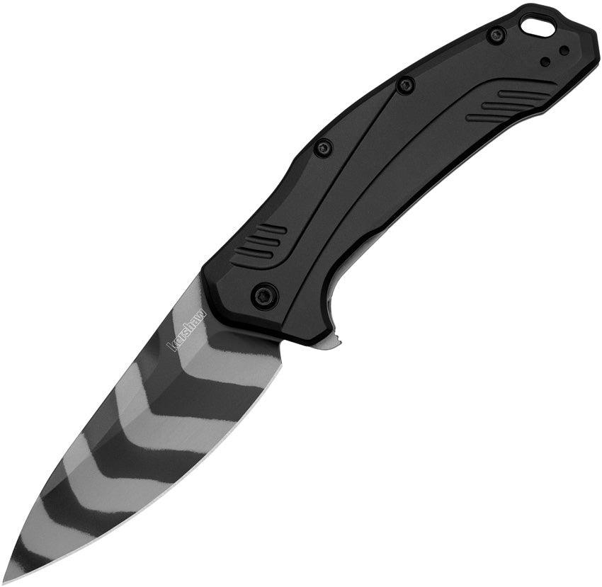 Kershaw Link Linerlock A/O Black Aluminum Tiger Stripe Camo CPM-20CV - Knives.mx
