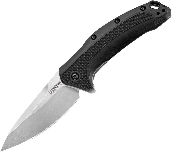 Kershaw Link Linerlock A/O Black GRN Stonewash 420HC - Knives.mx