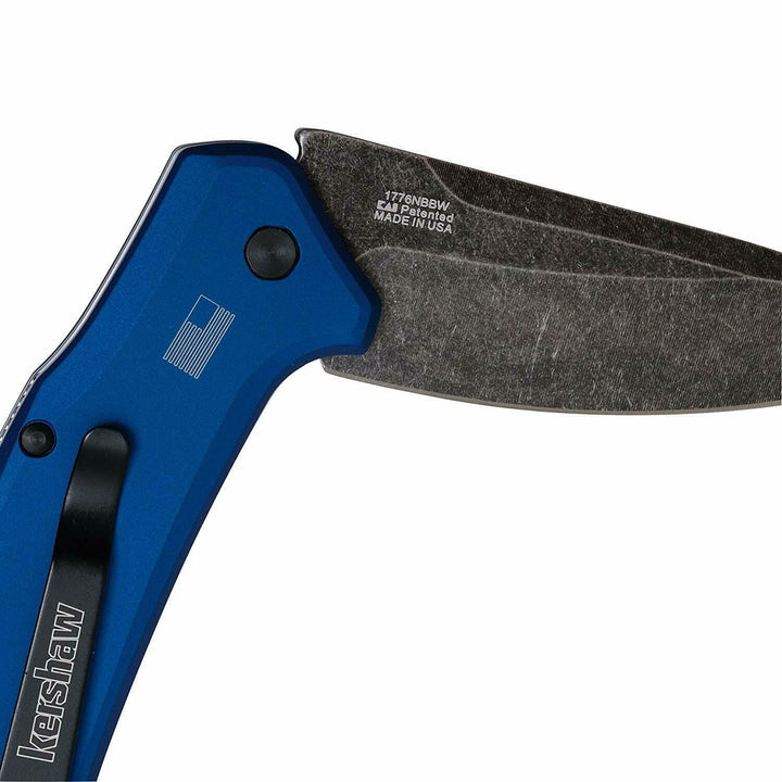 Kershaw Link Linerlock A/O Blue Aluminum BW 420HC - Knives.mx