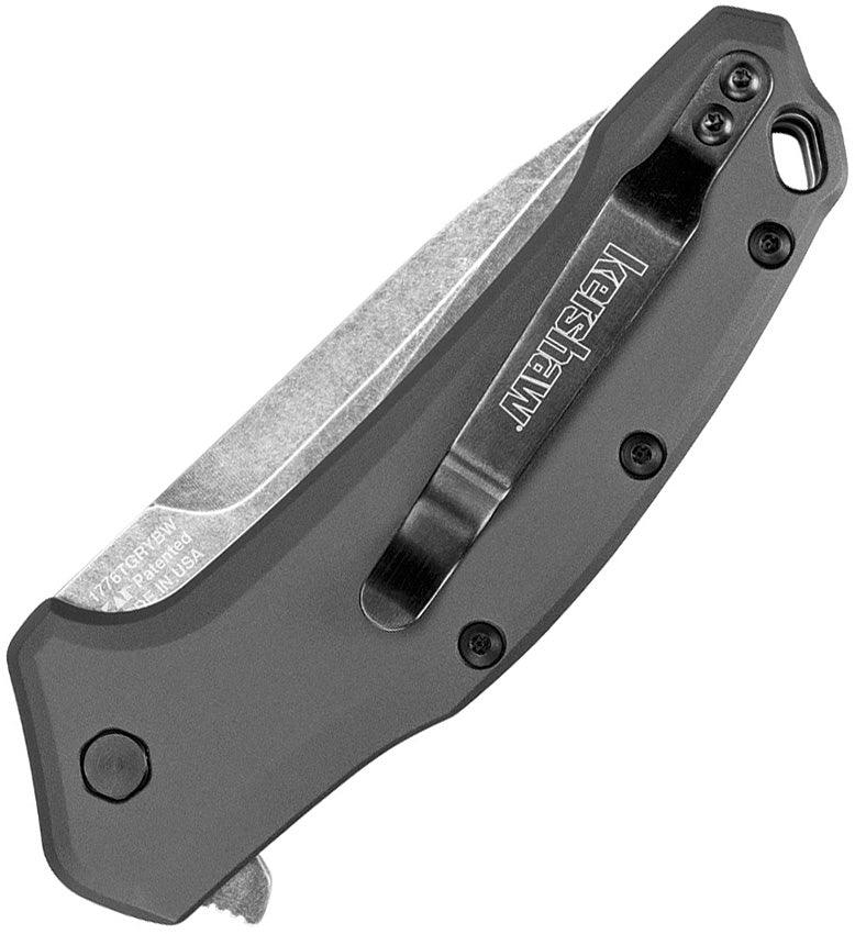 Kershaw Link Linerlock A/O Gray Aluminum BW Tanto 420HC - Knives.mx