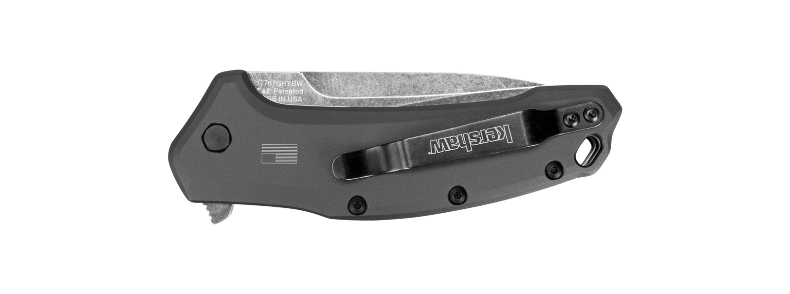 Kershaw Link Linerlock A/O Gray Aluminum BW Tanto 420HC - Knives.mx