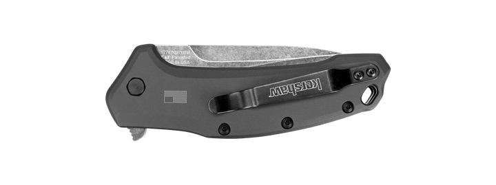 Kershaw Link Linerlock A/O Gray Aluminum BW Tanto 420HC - Knives.mx