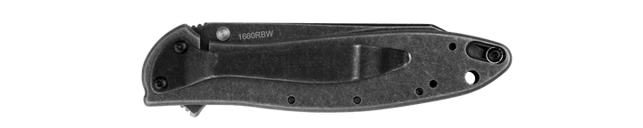 Kershaw Random Leek Framelock A/O Black Oxide Blackwash Reverse Tanto Sandvik 14C28N - Knives.mx
