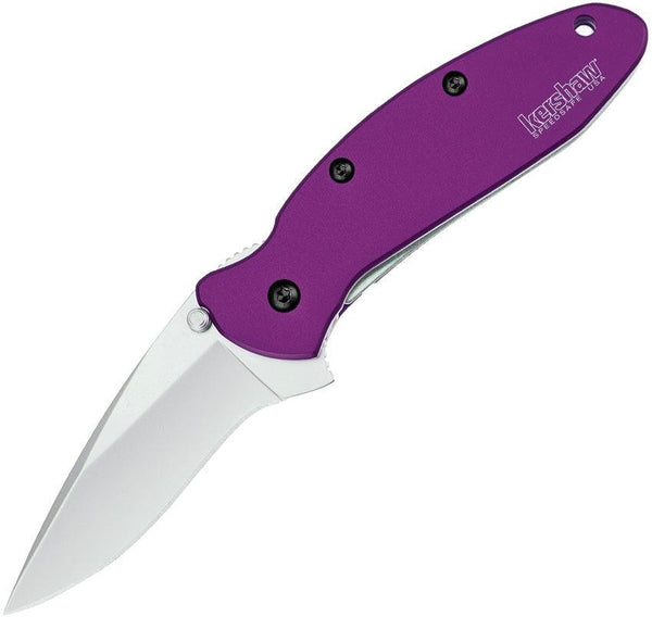 Kershaw Scallion Linerlock A/O Purple Aluminum Bead Blasted 420HC - Knives.mx