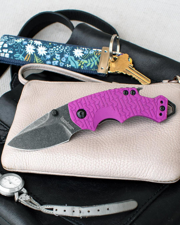 Kershaw Shuffle Linerlock Purple GFN BW 8Cr13MoV - Knives.mx