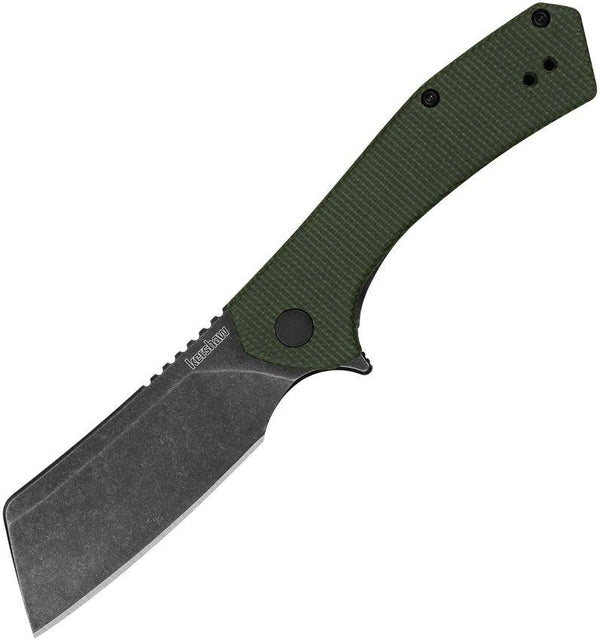 Kershaw Static Framelock Green Micarta BlackWash D2 - Knives.mx