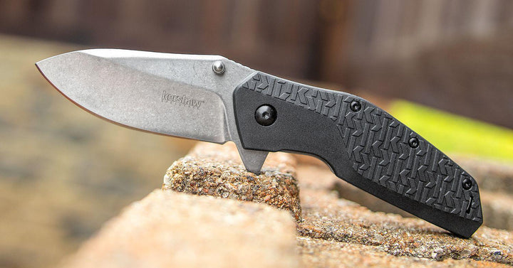 Kershaw Swerve Linerlock A/O Black GRN Stonewash 8Cr13MoV - Knives.mx