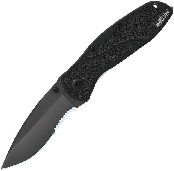 Kershaw Tactical Blur Linerlock A/O Coating Serrated Sandvik 14C28N GB - Knives.mx