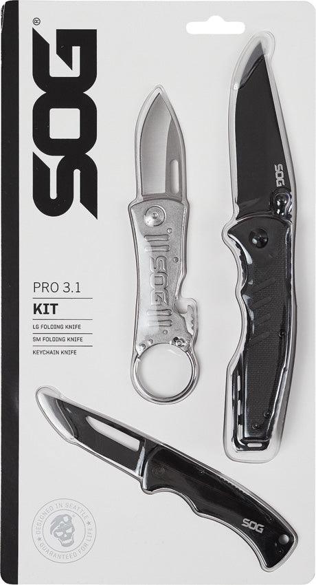 Kit Navajas SOG / Kit Folding Knives SOG Pro 3.1 Kit - Knives.mx