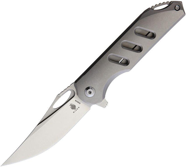 Kizer Cutlery Assassin Framelock Gray Titanium Satin S35VN - Knives.mx