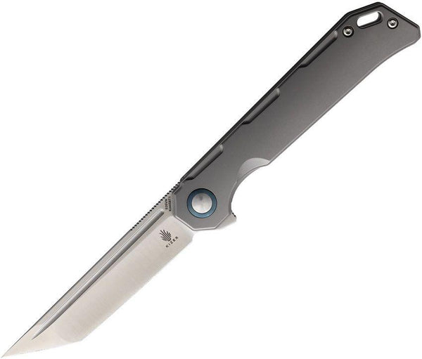 Kizer Cutlery Begleiter Framelock Gray Titanium Satin Tanto S35VN - Knives.mx