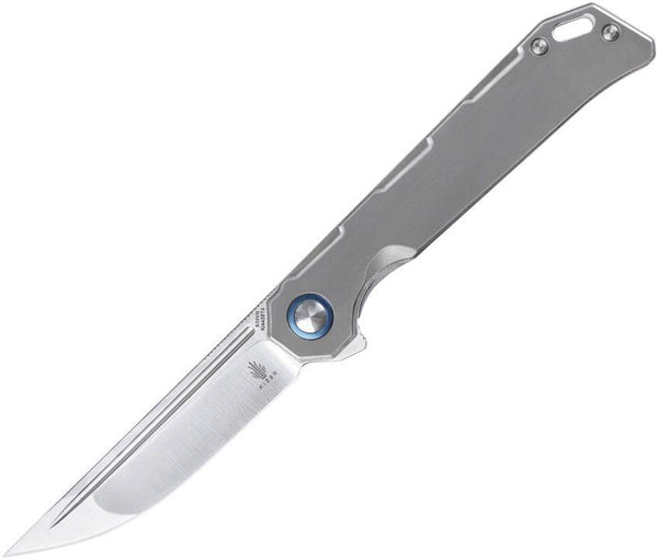 Kizer Cutlery Begleiter Framelock Gray Titanium Stonewash Tanto S35VN - Knives.mx