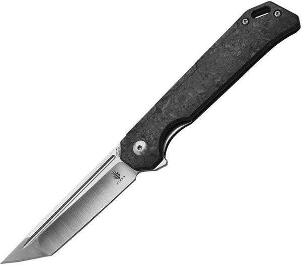 Kizer Cutlery Begleiter Framelock Marbled Carbon Fiber Satin S35VN - Knives.mx