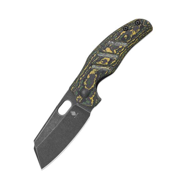 Kizer Cutlery C01C Mini Framelock Toxic Fatcarbon Black Stonewash Sheepfoot CPM-20CV - Knives.mx