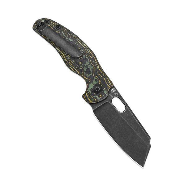 Kizer Cutlery C01C Mini Framelock Toxic Fatcarbon Black Stonewash Sheepfoot CPM-20CV - Knives.mx