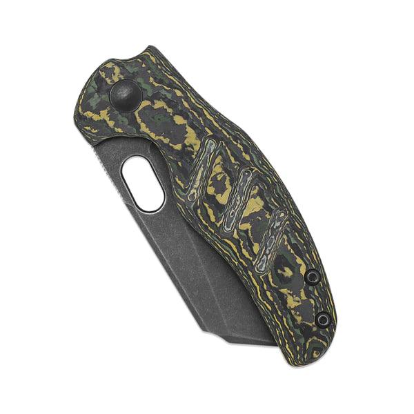 Kizer Cutlery C01C Mini Framelock Toxic Fatcarbon Black Stonewash Sheepfoot CPM-20CV - Knives.mx