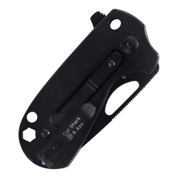 Kizer Cutlery Catshark Folder Black Titanium+Micarta Bohler N690 - Knives.mx