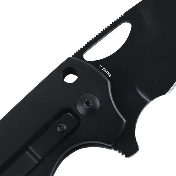 Kizer Cutlery Catshark Folder Black Titanium+Micarta Bohler N690 - Knives.mx