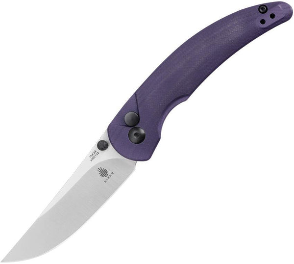 Kizer Cutlery Chili Pepper Button Lock Purple G10 Satin 154CM - Knives.mx