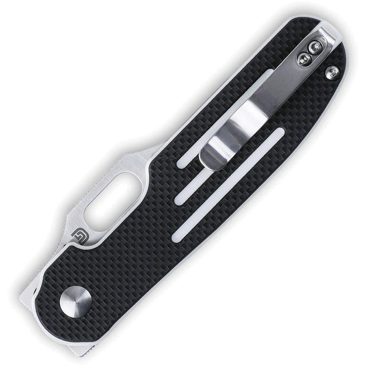 Kizer Cutlery Cormorant Button Lock Black & White G10 Satin S35VN - Knives.mx