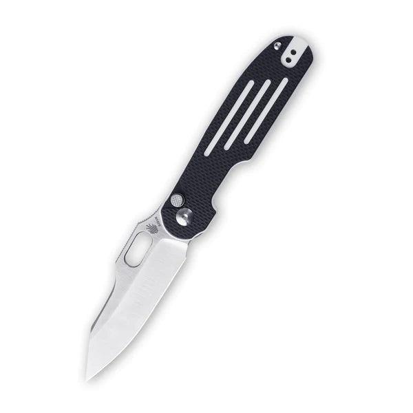 Kizer Cutlery Cormorant Button Lock Black & White G10 Satin S35VN - Knives.mx
