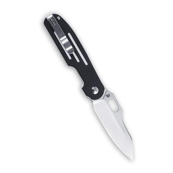 Kizer Cutlery Cormorant Button Lock Black & White G10 Satin S35VN - Knives.mx