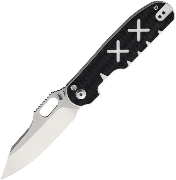 Kizer Cutlery Cormorant XX Button Lock Black and White G10 S35VN - Knives.mx