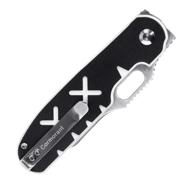 Kizer Cutlery Cormorant XX Button Lock Black and White G10 S35VN - Knives.mx