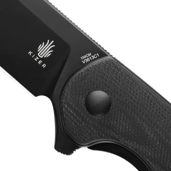 Kizer Cutlery Cozy Liner Lock Knife Black G10 154CM - Knives.mx