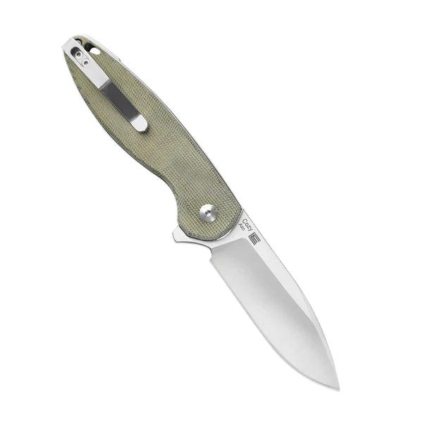 Kizer Cutlery Cozy Liner Lock Knife Green Micarta 154CM - Knives.mx