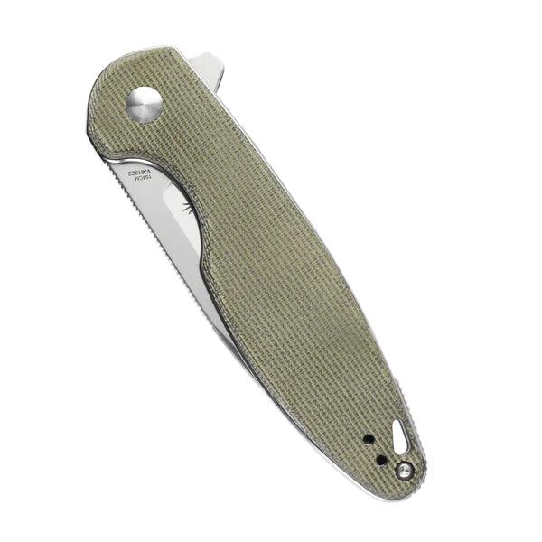 Kizer Cutlery Cozy Liner Lock Knife Green Micarta 154CM - Knives.mx