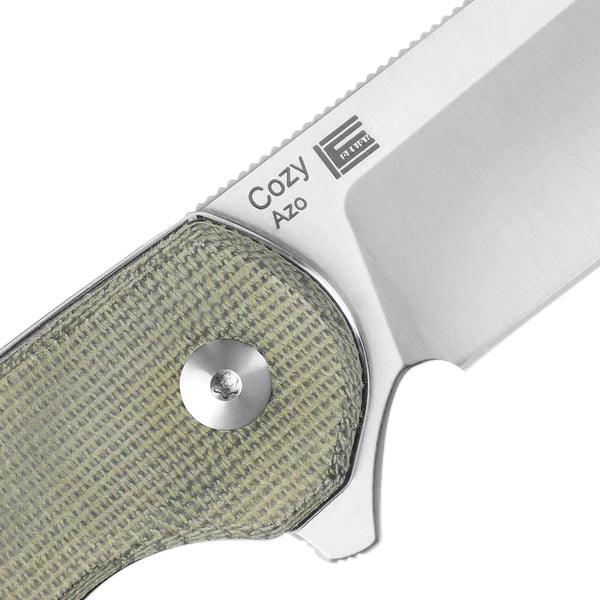 Kizer Cutlery Cozy Liner Lock Knife Green Micarta 154CM - Knives.mx