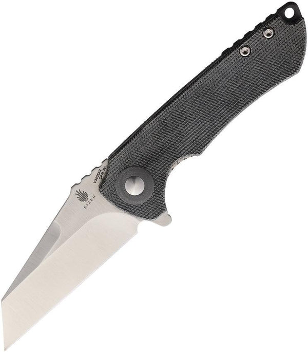 Kizer Cutlery Critical Mini Linerlock Black Linen Micarta CPM-3V - Knives.mx