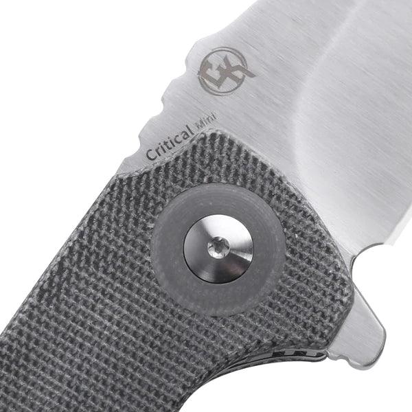 Kizer Cutlery Critical Mini Linerlock Black Linen Micarta CPM-3V - Knives.mx