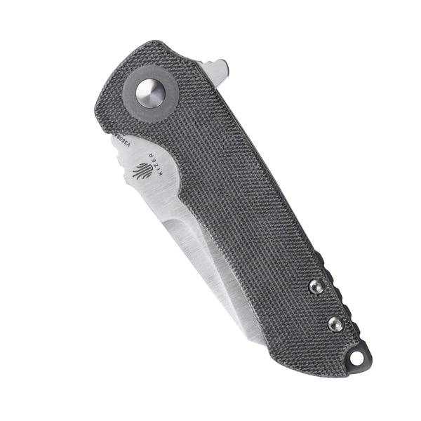 Kizer Cutlery Critical Mini Linerlock Black Linen Micarta CPM-3V - Knives.mx